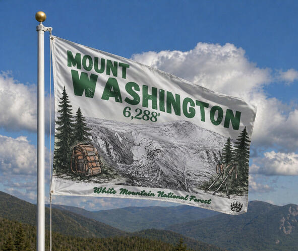 Mount Washington Summit Flag - Only Available at The Adirondack Tool Co. Mount Washington Summit Flag - Only Available at The Adirondack Tool Co.